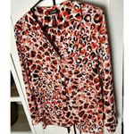 Jones New York  Leopard Print V-Neck Long Sleeve Top Womens Size‎ Small Photo 3