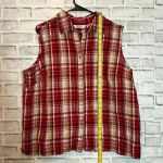 Krazy Kat  women sleeveless button down‎ top plaid size 2XL  100% cotton see pics Photo 7