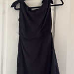 Showpo JEOFINA MINI DRESS  (Black Linen)  Photo 0