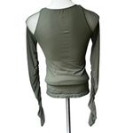 Free People  Intimates Green Scrunch Sleeve Seamless, Sz M/L Photo 3