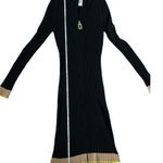 Wolford Thelma Strip Cardigan Ribbed Virgin Wool Fitted Zip Dress | Black | M Size M Photo 7