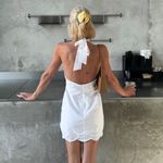 ZARA  White Lace Halter Dress mini dress lace Bohemian Summer Casual vacation  Photo 5