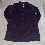 J.Jill  Luxe Soft Corduroy Fine Wale Shirt Dress Roll Tab Sleeves Spiced Wine L Photo 2
