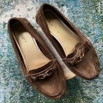 Coach  Fortunata brown suede signature logo loafers, size 7.5M Photo 1