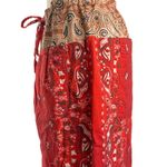 Free People Women's Red Paisley High Waisted Palazzo Wide Leg Trousers Pants XS Photo 1