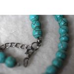 Source Unknown Casual Everyday Teal Stone Red Accent Beaded 16" with 3" Extension Necklace Photo 2