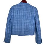 ZARA  Lined Textured Tweed Jacket Crop 8270/397 Sky Baby Blue XS Photo 2