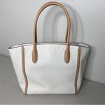 Kate Spade White Cream Ivory Leather Tote Never Full Bag Handbag Purse Photo 3