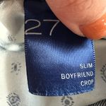 Anthropologie Pilcro Jeans Size 27 Slim Boyfriend Crop Distressed Dark Wash Blue Photo 5