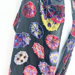 Chico's  Womens VTG Vintage Asian Parasol Umbrella Print Silk Scarf Wrap Shawl OS‎ Photo 1