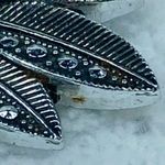 Silver Color Metal Bunch Cluster Leaf Leaves Jewelry Pin Brooch Faux Marcasite Photo 14