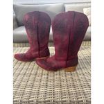 Roper Riley Scroll Embroidered Faux Leather Cowboy Boots 8.5 country concert Red Photo 3