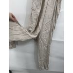 J. Crew Relaxed 100% Linen Jumpsuit Women XXS Tan Wide Leg Minimalist Beach Brown Photo 8