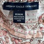 American Eagle  Strapless Floral Paisley Print wide leg cropped Jumpsuit pockets Photo 8