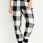 Old Navy Womens Flannel Jogger Pajama Pants XL Black White Buffalo Plaid Checks Photo 1
