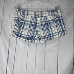 Aeropostale Stretch Plaid Blue and White Women's Y2K Shorts Photo 4