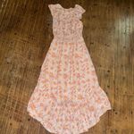 Lucky Brand  flowy boho peasant high low smocked button down dress Photo 3