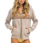 Aviator Nation  5 STRIPE Zip Hoodie Size Large Photo 0