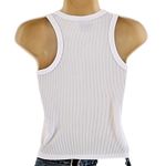 Olivia Rae White Ribbed Crew Neck Tank Top Women’s Size Small NWOT Fitted Photo 5
