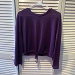 Love j Cute Purple Drawstring Crop Top  Photo 1