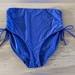 Calia Ruched Side Tie High Rise Swim Bottoms purple size large NWOT Photo 1