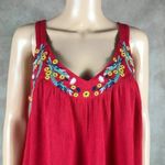 Self Esteem Red Embroidered Tank Top NWT Size Medium Photo 5