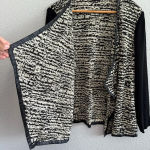 Misook Heritage Fit Blazer Size XL Black Cream Metallic Photo 2