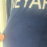 Vineyard Vines Navy Blue Spell Out Logo Intarsia Knit Slub Sweater XS Photo 2