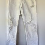 AGOLDE 90s Mid Rise Straight Jeans Cloudburst White Distressed Sz 28 Photo 3