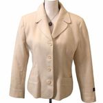 Harvé Benard Harve Bernard Cream Wool Cashmere Blend Coat Photo 0