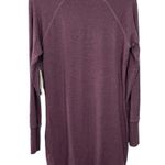 Athleta NWT Criss Cross Sweatshirt Dress Purple Plum Size SMALL Modal Mini Dress Photo 3