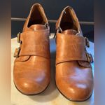 B.O.C. Ankle Boots Double Buckle Tan Leather Block Heel Round Toe . Sz 8… Photo 5