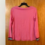 Boden Ella Breton Top Shirt Pink Striped Cuff Long Sleeve Boat Neck NWT Medium Photo 10