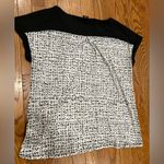 Calvin Klein Jeans  Black and White Textured Blouse Photo 10