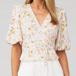 Charlie Holiday  Vibrant Floral Salsa Wrap Top Size 2 XS Photo 7