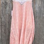 Tassels N Lace Elegant Asymmetrical Pink Dress Lace Gingham Embroidered Trim and Top Size Sm Photo 0