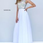 Sherri Hill White Beaded Gown Photo 0