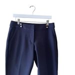 Loft  Petite Julie Viscose Blend Flat Front Navy Gold Buttons SZ 6P #1589 Photo 5