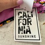 California Sunshine Floral Bikini Bottoms NWT size 0X Ruched Sides Black Photo 3