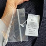 Talbots  Womens 2X Navy Blue Textured Knit Crewneck 3/4 Sleeve Sweater Button Det Photo 4