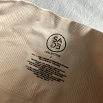 Sage  Collection‎ Creme Ribbed Biker Shorts Photo 4