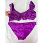 Jordan Emme  Purple Ruffle Bikini Swimsuit Two Piece Set Womens Size‎ S Photo 2