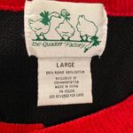 Dog Puppy Novelty Print Red Black Crochet Knit Cardigan Sweater Sz Large Vintage Photo 10