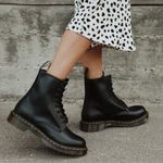 Dr. Martens  Soft Leather Lace Up Combat Boots Size 6 Photo 1