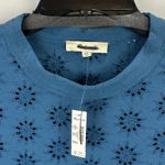 Madewell  Embroidered Wide Sleeve Boxy Tee Shirt Relaxed Sunfaded Blue XS NWT Photo 4