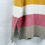 Rachel Zoe  Womens Medium Cowl Neck Sweater Multicolor Striped Pullover Soft Knit Photo 1