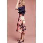 Black Halo Grand Floral Skirt Size 2 Pink Midi Pockets Fit Flare Anthropologie Photo 12