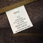 Vince  Brown Wool Blend Tulip Hem Skirt Size 12 Photo 4