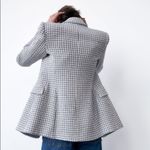 ZARA TWEED TEXTURED DOUBLE BREASTED BLAZER SHOULDER PADS METAL BUTTONS NEW Photo 5