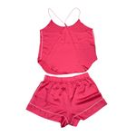 Victoria's Secret  Satin Pajama Set Cami & Boxer Shorts Sleep Pink Polka Dot Sz S Photo 3
